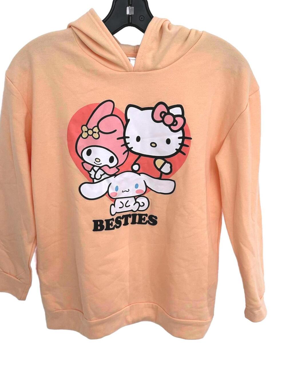 EUC Hello Kitty and Friends Peach Women's Hoodie Sweatshirt - XL